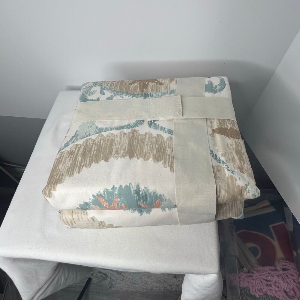 Threshold Printed Cotton Duvet Cover Set Full Queen 3pc Coastal Boho NIP